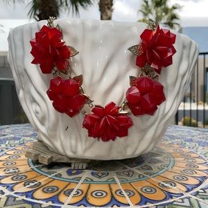 Floral resin necklace